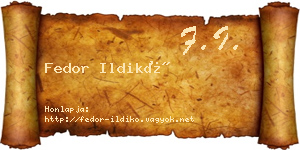 Fedor Ildikó névjegykártya