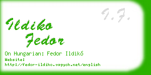 ildiko fedor business card