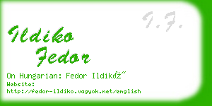 ildiko fedor business card